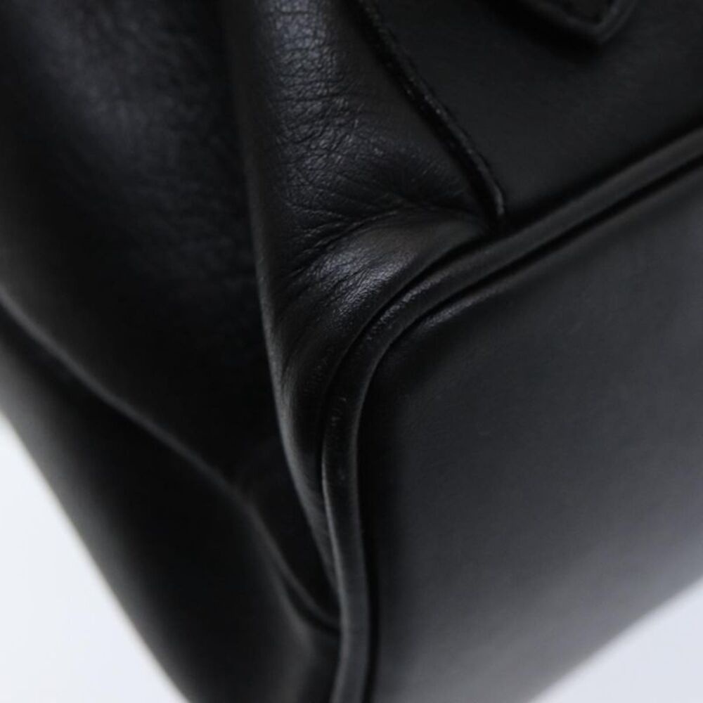 Gucci Vintage Bamboo Backpack Leather Black Leather Backpack Bag - Picture 11 of 16